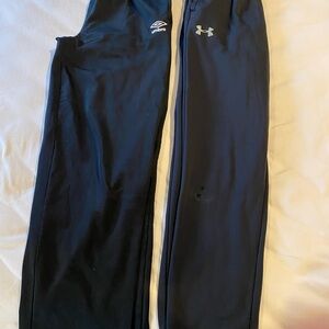 Boys Umbro and Under Armour Track Pants 2x Lot Youth Large